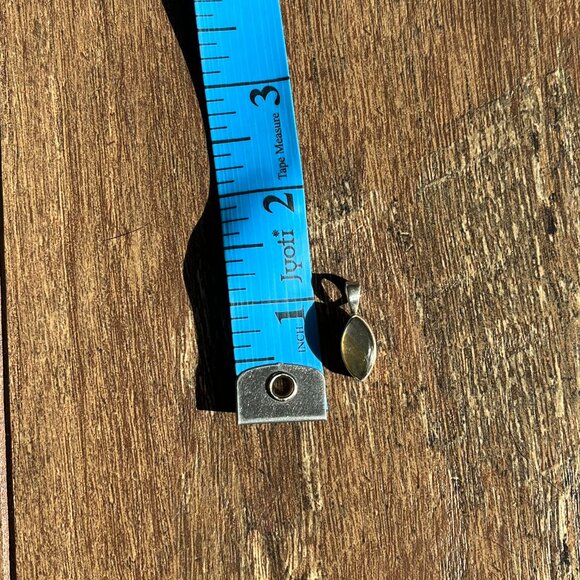 Petite Blue Flash *Labradorite* Pendant | Marquise Shaped | Sterling Silver - Picture 10 of 12